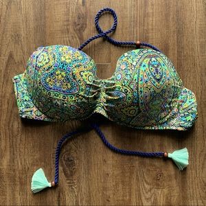Victoria Secret Bikini Top, Rope Straps and Tassel